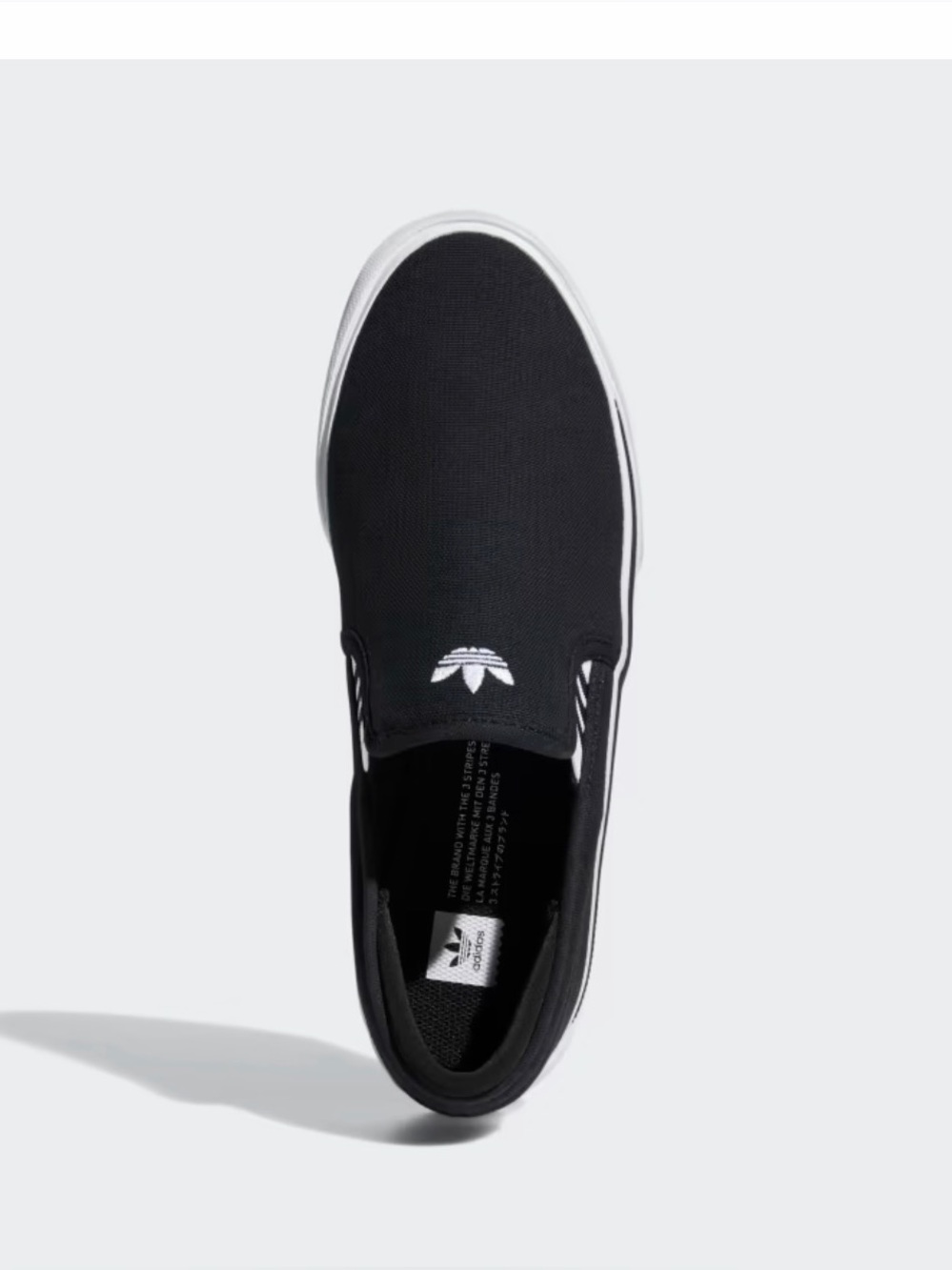 Adidas Men's Sabalo Black Slip-On Canvas Sneaker